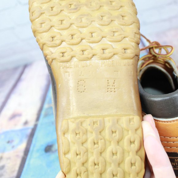 Vintage LL Bean Maine Hunting Shoe Leather Gumshoe Duck Boots Size 6 M - Picture 9 of 9